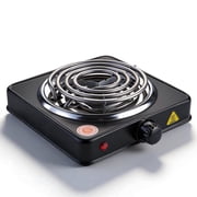 Hot Plate, Electric Stove for Cooking, 1000W Countertop Single Burner with Adjustable Temperature and Handles,Cooktop for RV/Home/Camp,Compatible for All Cookwares