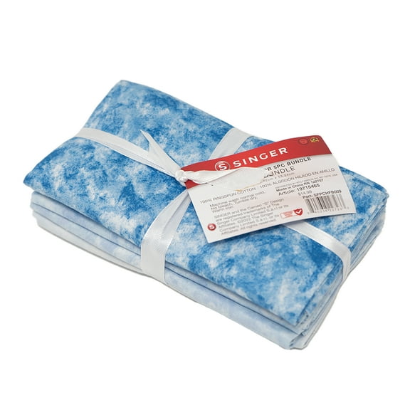 Singer, 100% Cotton, Blue Tonal Blndr 5Pc Bundle