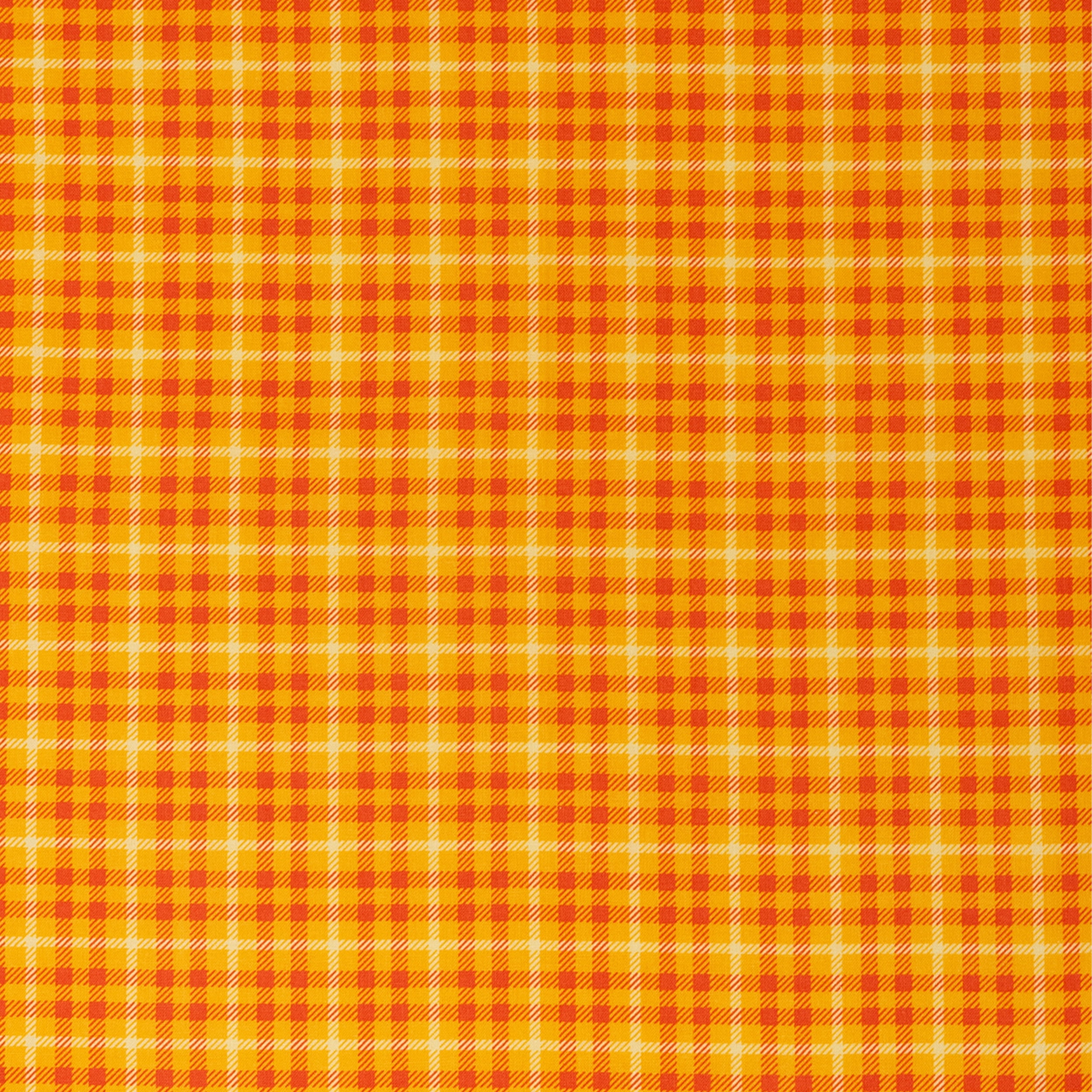 Singer, 100% Cotton, Orange Tonal Plaid, Cut by Yard