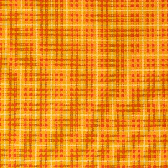Singer, 100% Cotton, Orange Tonal Plaid, Cut by Yard