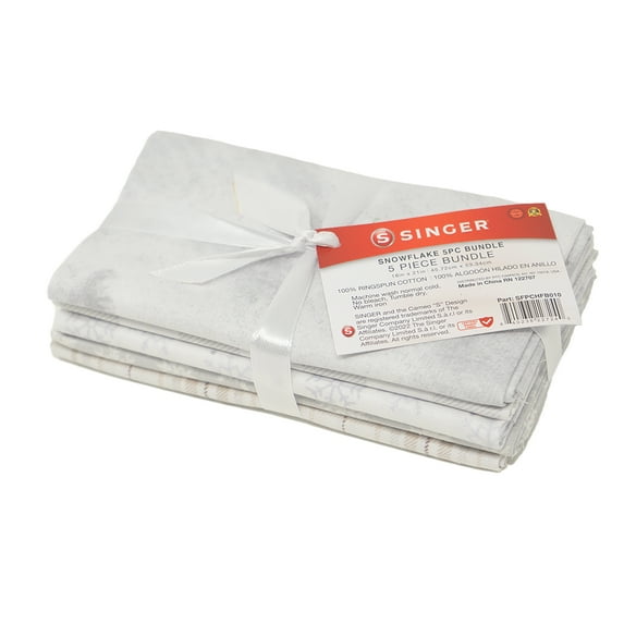 Singer, 100% Cotton, Snowflake 5Pc Bundle