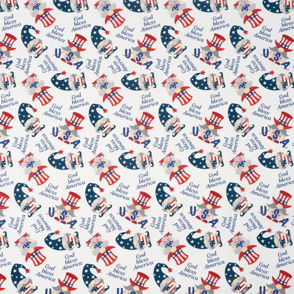 Singer, 100% Cotton, Usa Gnomes, Cut by Yard
