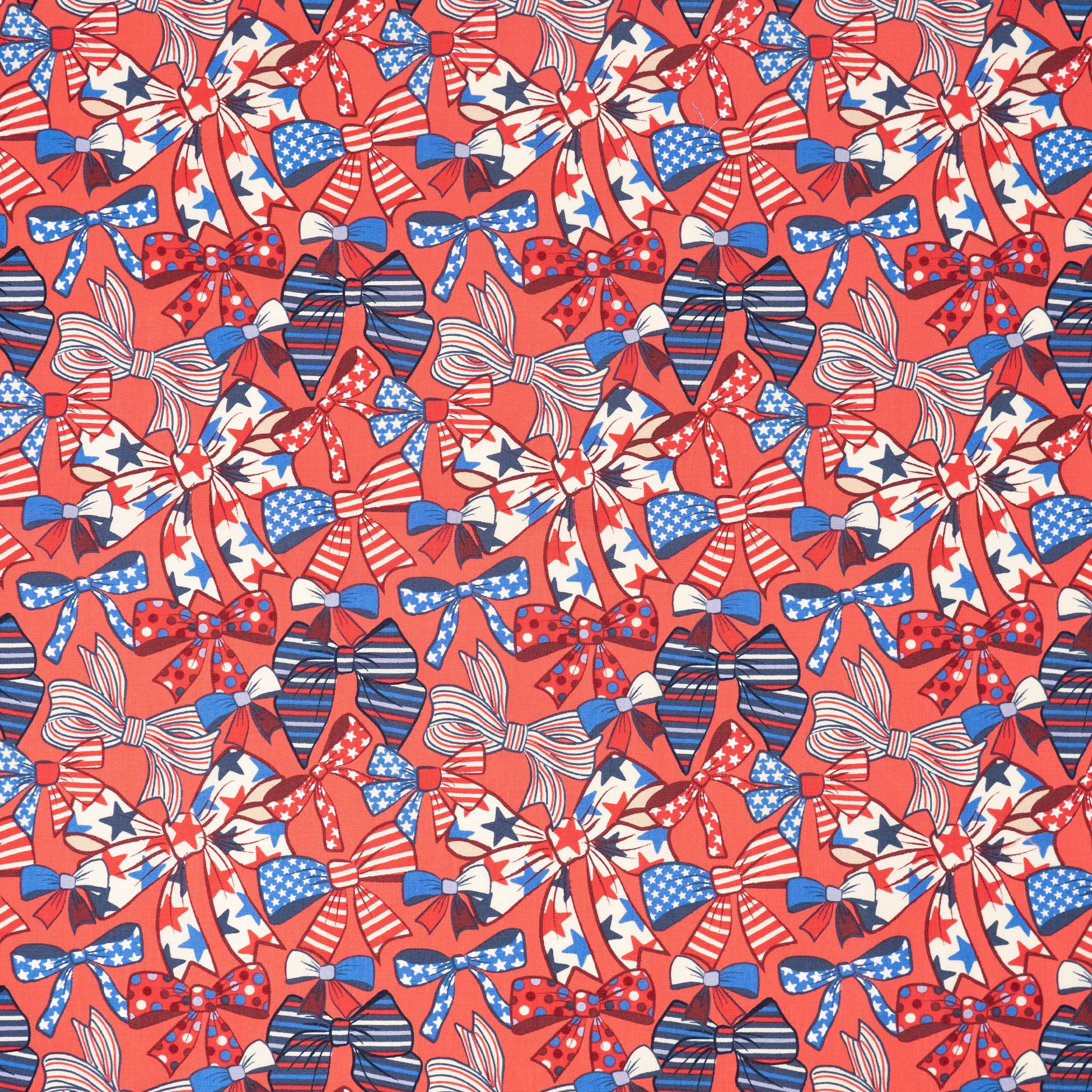 Singer, 100% Cotton, Usa Ribbons, Cut by Yard