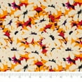 thumbnail image 1 of Singer Fabric, 100% Cotton, Sewing & Crafting, 44" Wide, White Flowers On Orange, Cut by Yard, 1 of 7