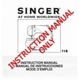 thumbnail image 1 of Singer 15-15-30 Sewing Machine/Embroidery/Serger Owners Manual Reprint, 1 of 1