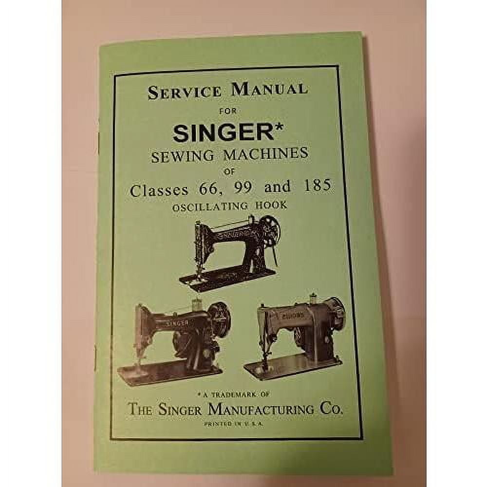 Singer 185 Sewing Machine Service Manual (Reproduction)