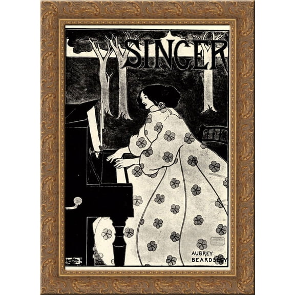 Singer 20x24 Gold Ornate Wood Framed Canvas Art by Beardsley, Aubrey