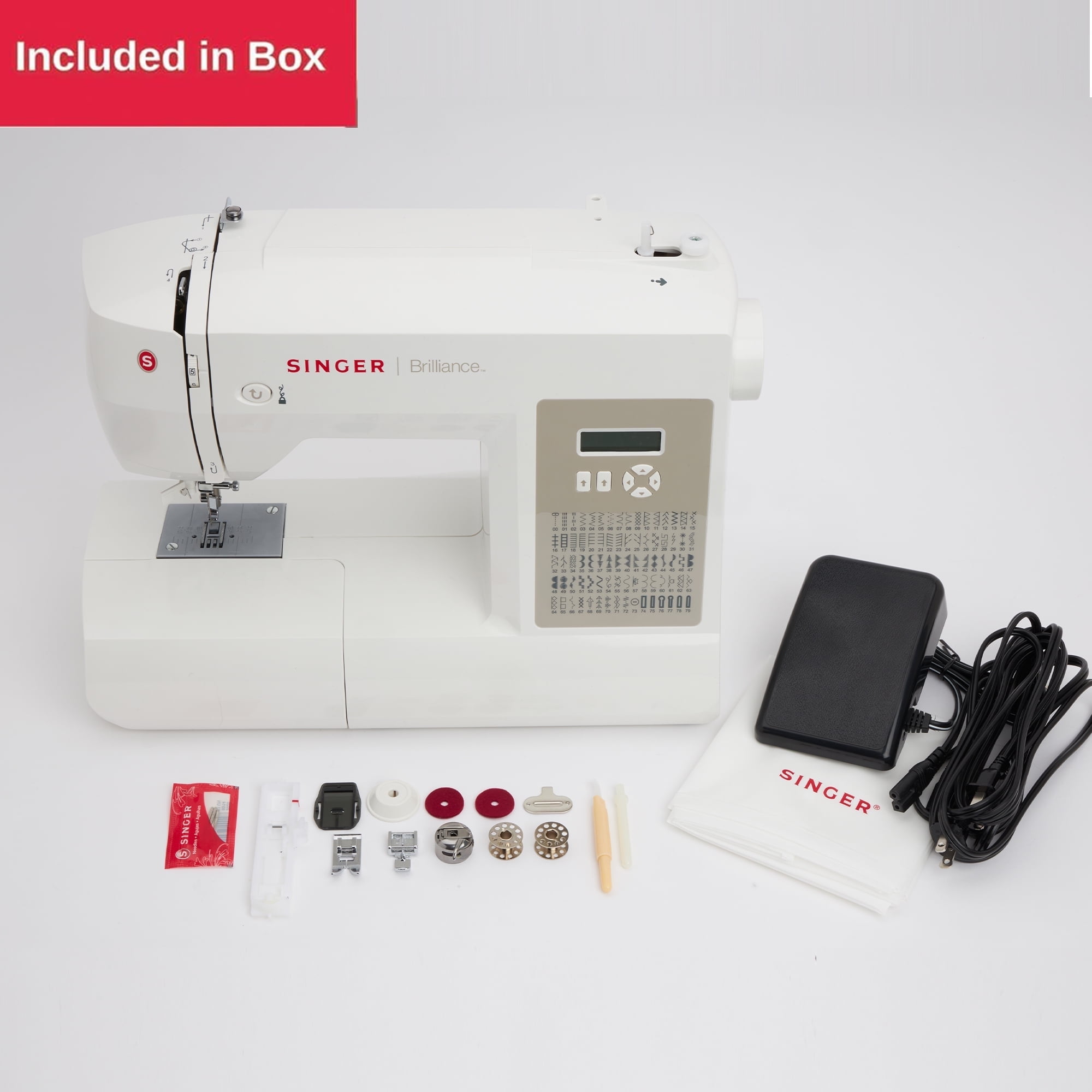 SINGER Brilliance 6180 Portable Sewing Machine + Accessories| 180 Stitch Applications| Free Arm