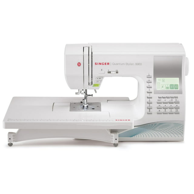 Singer® 9960 Quantum Stylist™ Computerized Sewing Machine With Accessory Kit, Extension Table - 600 Stitches & Electronic Auto Pilot Mode