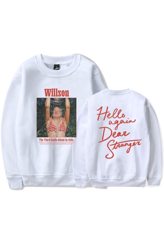 Singer Ashe Willson Album Logo Merch Crewneck Sweatshirts Cosplay Women Men Fashion Long Sleeve Tee