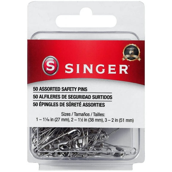 Singer Assorted Safety Pins (Pack of 12)