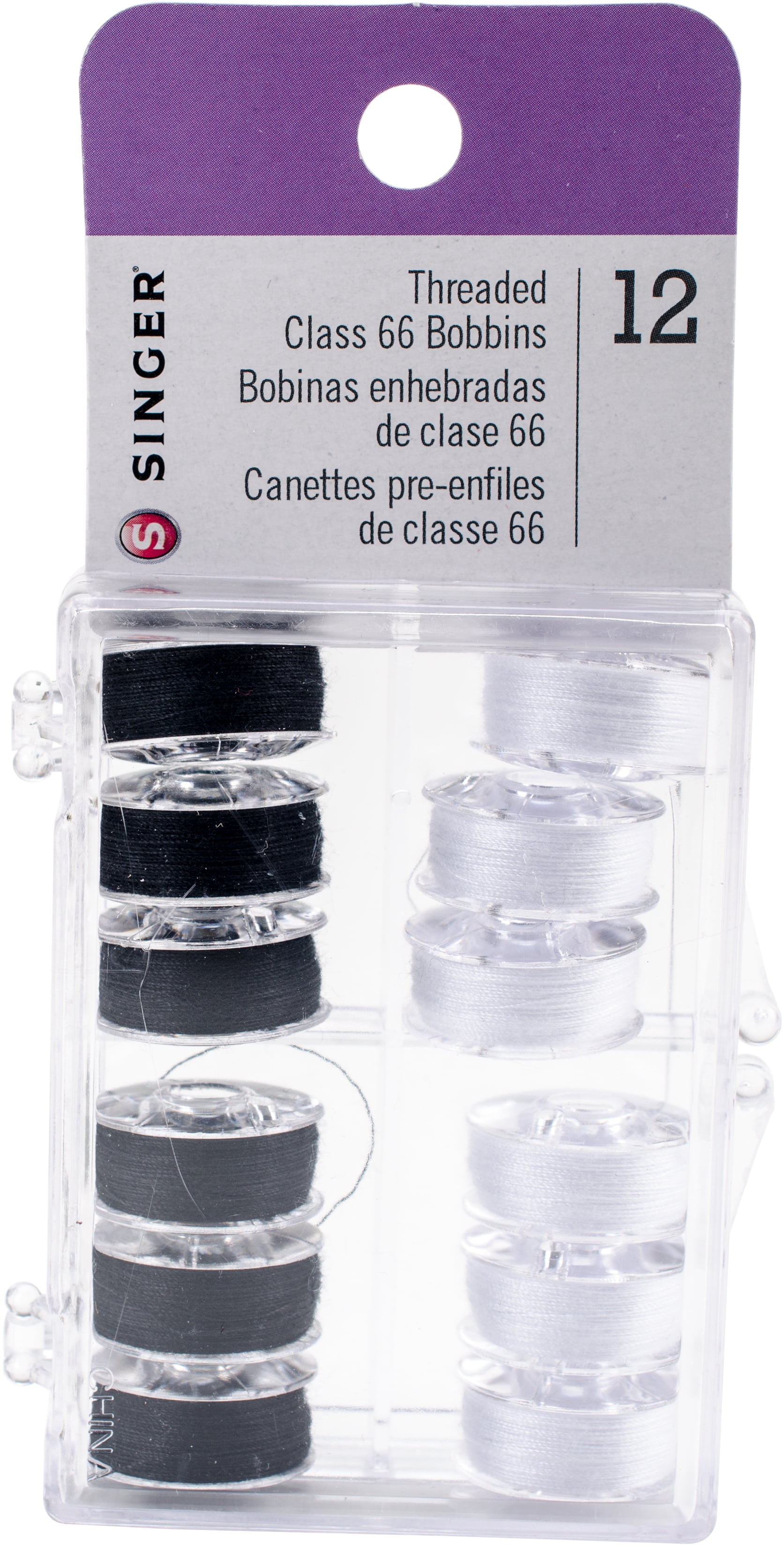 Madeira Bobbinfil 60 Bobbin Thread Cones - White & Black -1100 yds