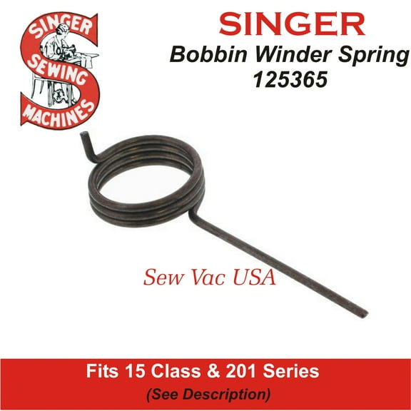 Singer Compatible Bobbin Winder Kick Out Spring 125365 Fits 15 Class & More