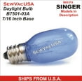 thumbnail image 1 of Singer Compatible Daylight Bulb Push In Fits Singer, Brother & More See Description, 1 of 2