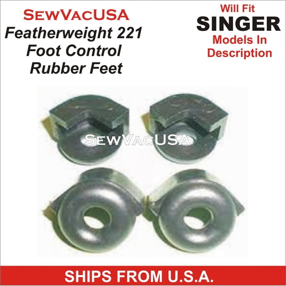 Singer Compatible Featherweight 221 & 222 Foot Control Rubber Feet 194407-002