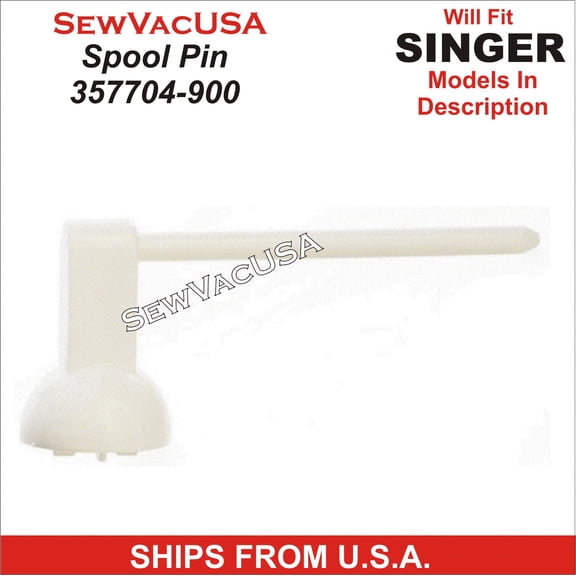 Singer Compatible Horizontal Spool Pin 357704-900 Fits 2000, 5000 SRS & More In Description