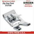 thumbnail image 1 of Singer Compatible Slant Needle Wide Zig Zag Foot 313150 Fits All Slant Needle Machines See Description, 1 of 1