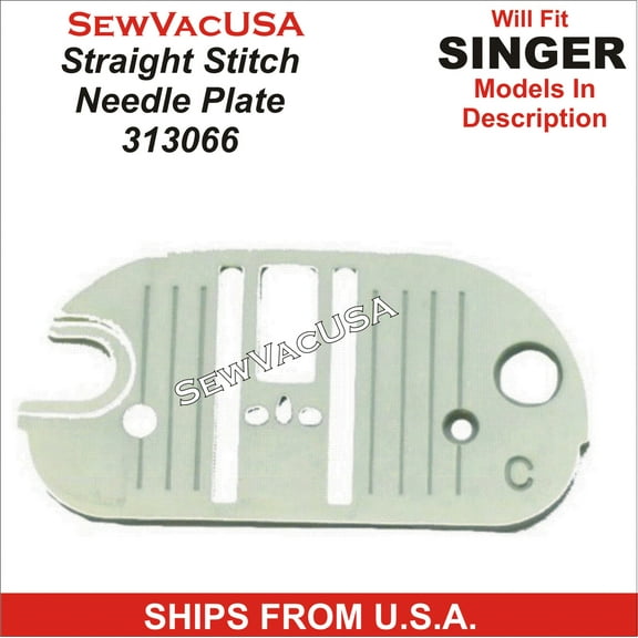 Singer Compatible Straight Stitch Needle Plate 313066 Fits Models In Description