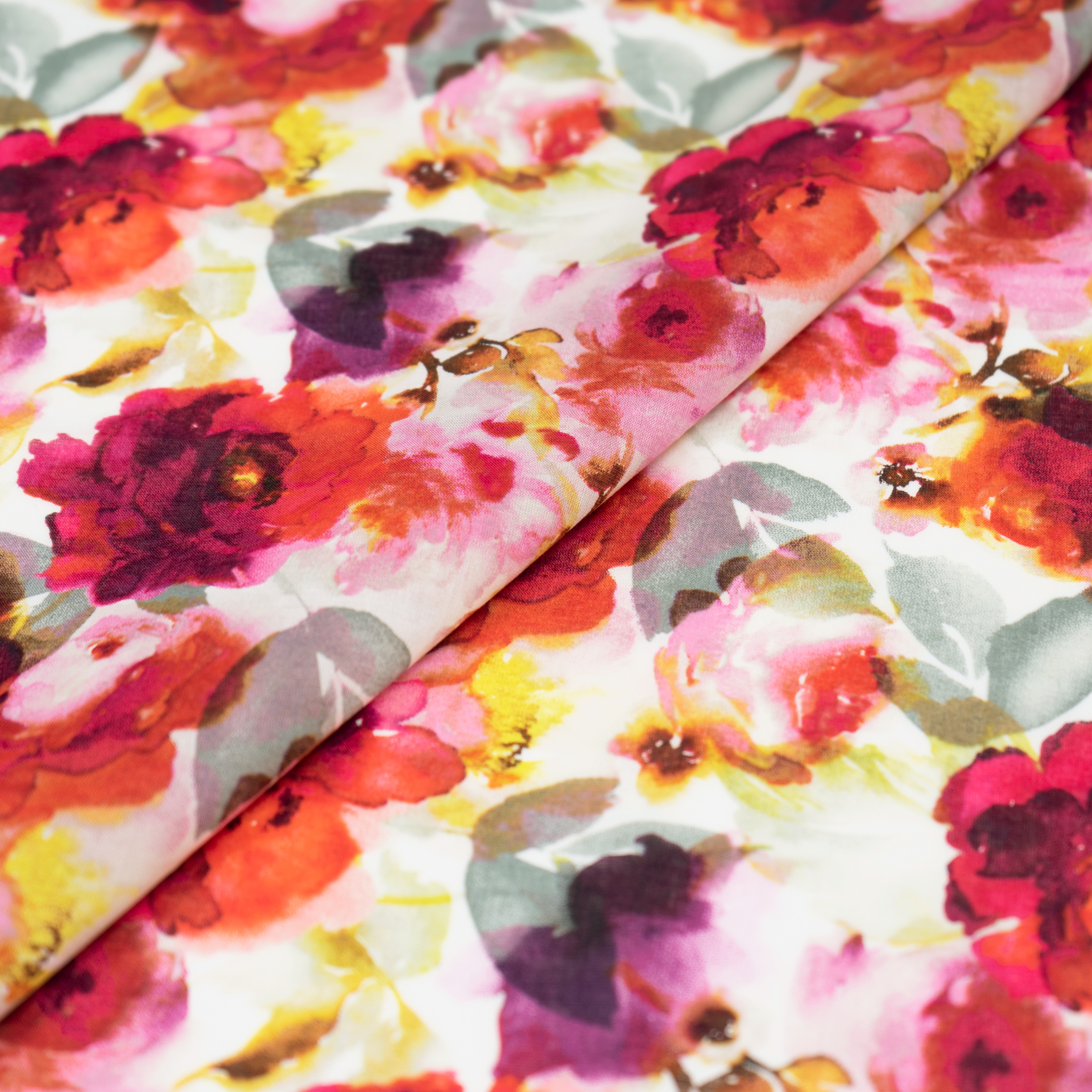 Singer Cotton Print Fine Lawn Fabrics, Cotton Voile Fabric, Quilt, Crafts, Sewing, 54 Inches Width, Cl Watercolor Flora - 5 Yard Cut