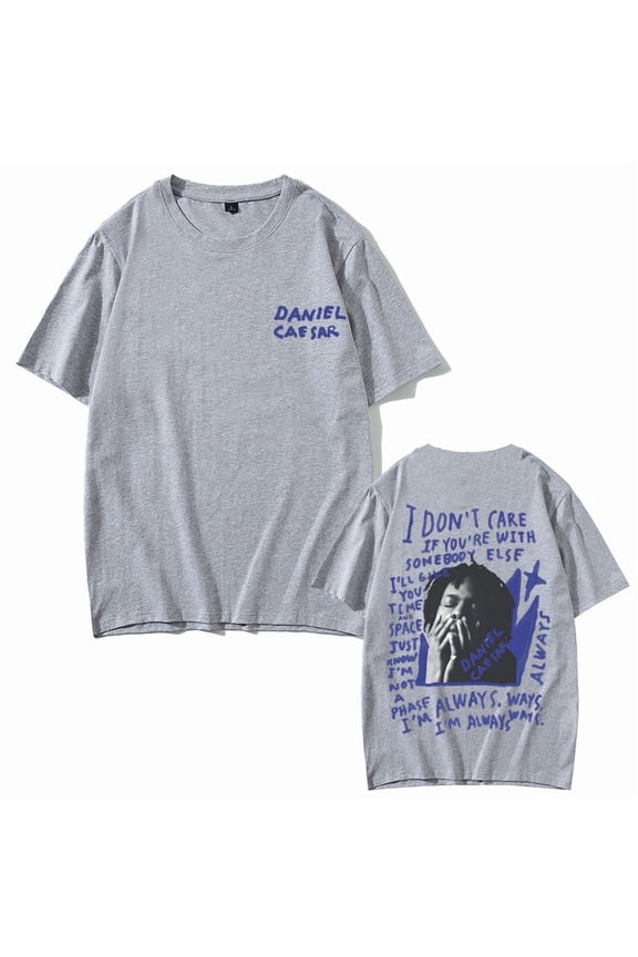 Singer Daniel Caesar Never Enough Always Graphic Print Tshirt Male Fashion Casual T-shirt Men Women's Hip Hop Oversized T Shirts