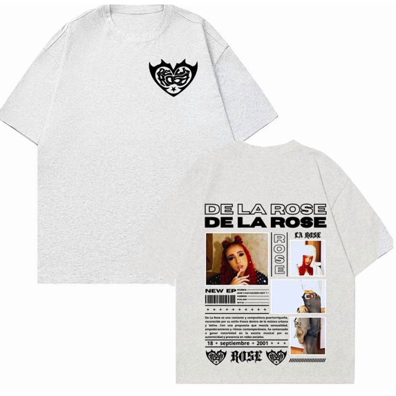 Singer Dela Rose Album Tour 2025 Cover Oversized Vintage Hip Hop Casual Short Sleeve T-Shirt