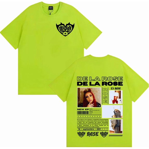 Singer Dela Rose Album Tour 2025 Cover Oversized Vintage Hip Hop Casual Short Sleeve T-Shirt