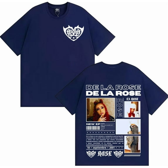 Singer Dela Rose Album Tour 2025 Cover Oversized Vintage Hip Hop Casual Short Sleeve T-Shirt