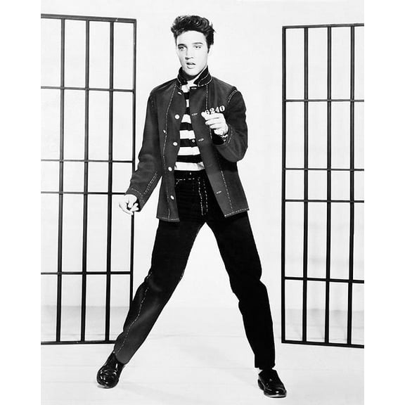 Singer Elvis Presley Jailhouse Rock 1957 Style - A - 12x18 Inch Laminated Poster - Stunning Detail and Bold Colors