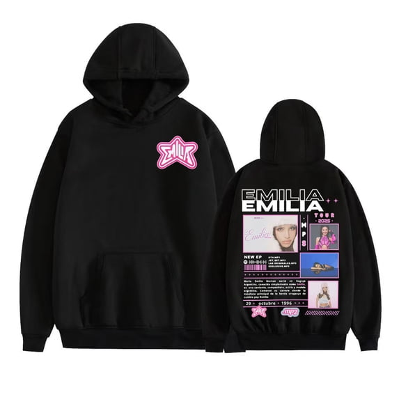 Singer Emilia Mernes 2025 MP3 tour cover sweatshirt, sports hoodie, casual comfortable warm jacket
