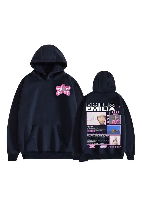 Singer Emilia Mernes 2025 MP3 tour cover sweatshirt, sports hoodie, casual comfortable warm jacket