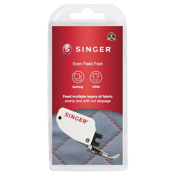 Singer Even Feed Walking Presser Foot For Quilting Or Thick Fabric Sewing On Low-Shank Sewing Machines