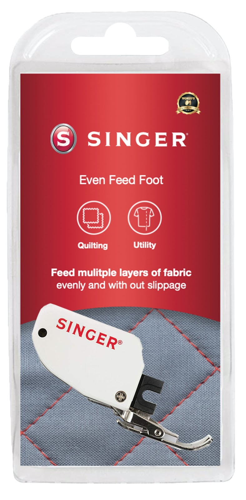 Singer® Even Feed Walking Presser Foot For Quilting Or Thick Fabric