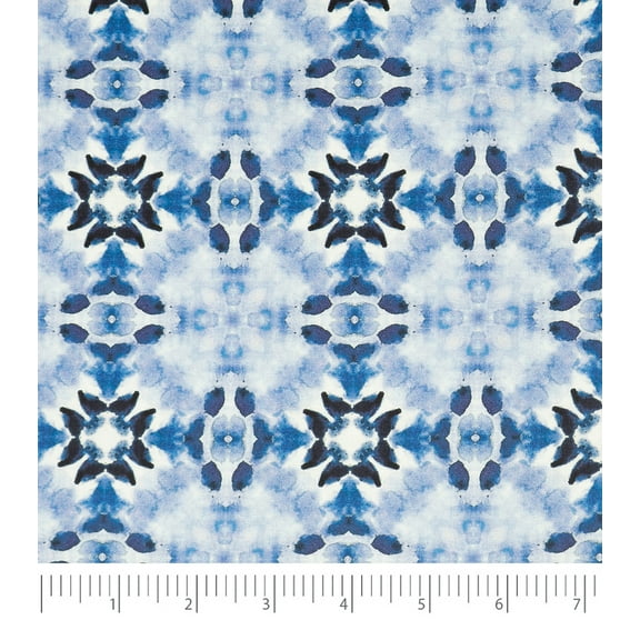 Singer Fabric, 100% Cotton, China Blue Batiks, Cut by the Yard