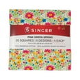thumbnail image 1 of Singer Fabric 100% Cotton Pink Green Spring 10 Inch Square Charm, 20Pc, 1 of 12