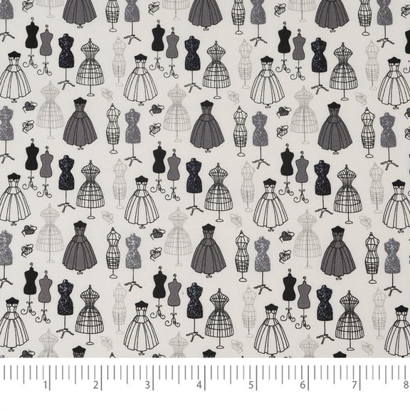 Singer Fabric, 100% Cotton, Sewing & Crafting, 44" Wide, Singer Dress Forms, Cut by Yard