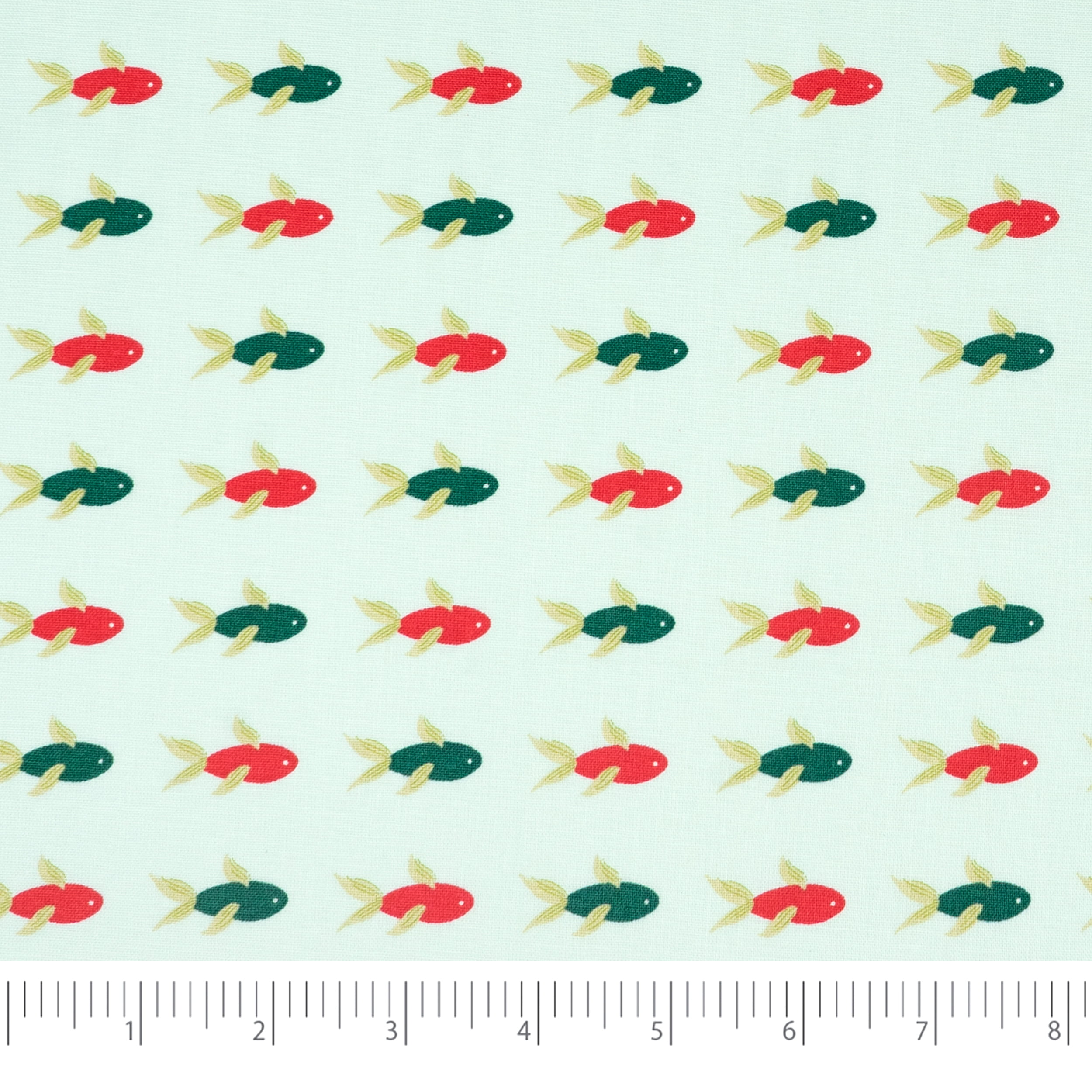 Singer Fabrics, 100% Cotton Print, Craft Quilting, 44 Inch, Aqua Fish by Denise Palmer, 3 Yard Precut