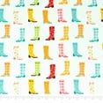 thumbnail image 1 of Singer Fabrics, 100% Cotton Print, Craft Quilting, 44 Inch, Colorful Boots, 5 Yard Precut, 1 of 2