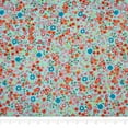 thumbnail image 1 of Singer Fabrics, 100% Cotton Print, Craft Quilting, 44 Inch, Orange Small Floral on Blue, 8 Yard Precut, 1 of 2