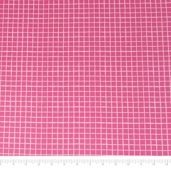 Singer Fabrics, 100% Cotton Print, Craft Quilting, 44 Inch, Pink Plaid, 3 Yard Precut