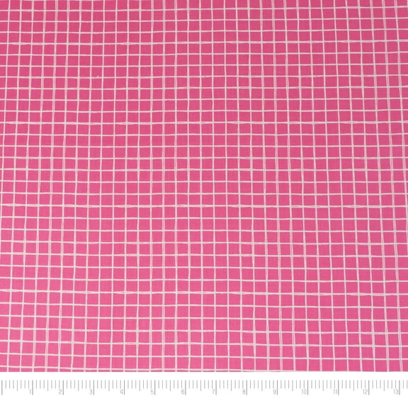 Singer Fabrics, 100% Cotton Print, Craft Quilting, 44 Inch, Pink Plaid, 3 Yard Precut