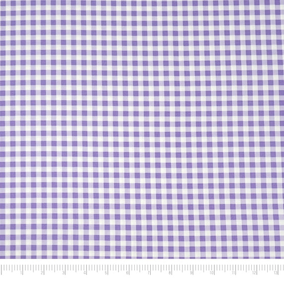 Singer Fabrics, 100% Cotton Print, Craft Quilting, 44 Inch, Purple Gingham Check, 3 Yard Precut