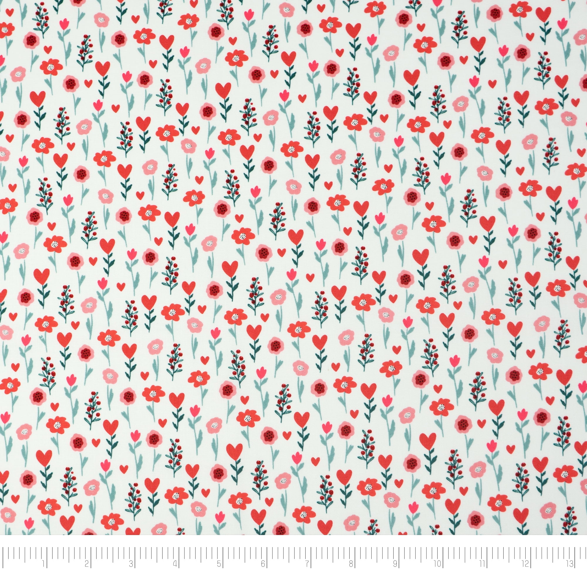 Singer Fabrics, 100% Cotton Print, Craft Quilting, 44 Inch, Red Flower, 3 Yard Precut