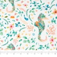 thumbnail image 1 of Singer Fabrics, 100% Cotton Print, Craft Quilting, 44 Inch, White Seahorse by Denise Palmer, 5 Yard Precut, 1 of 2