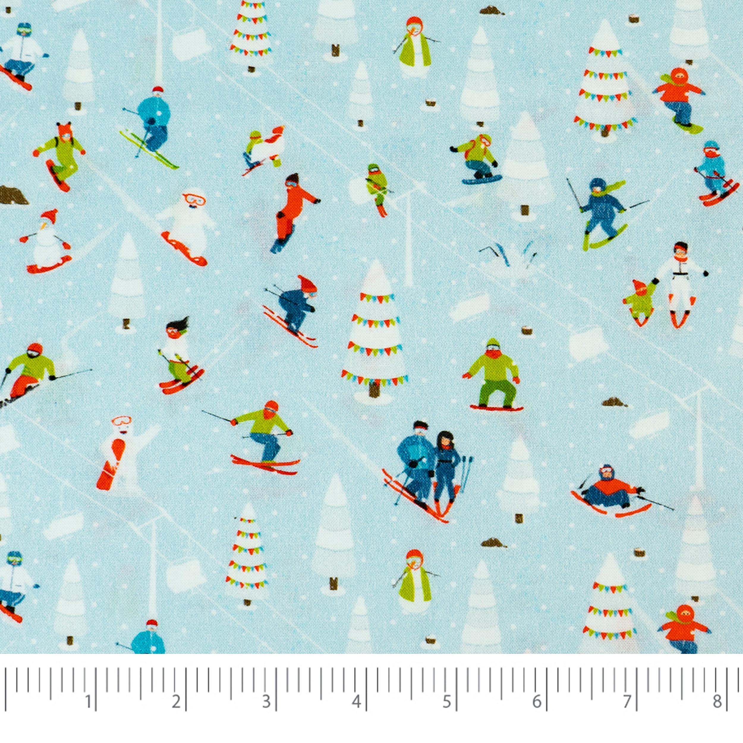 Singer Fabrics, 100% Cotton, Ski Joy in Winter - 8 Yard Precut