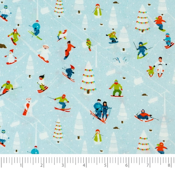 Singer Fabrics, 100% Cotton, Ski Joy in Winter - 8 Yard Precut