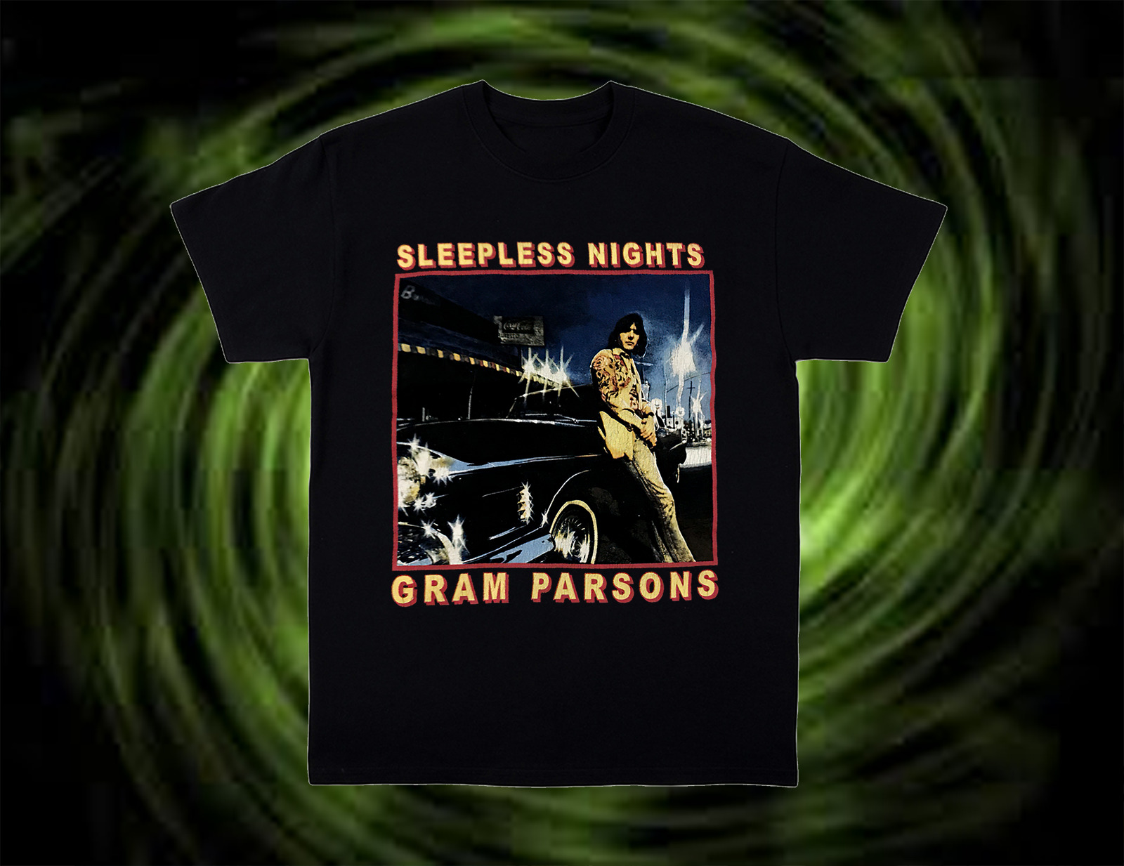 Singer GRAM PARSONS Concert Band T Shirt black s5XL