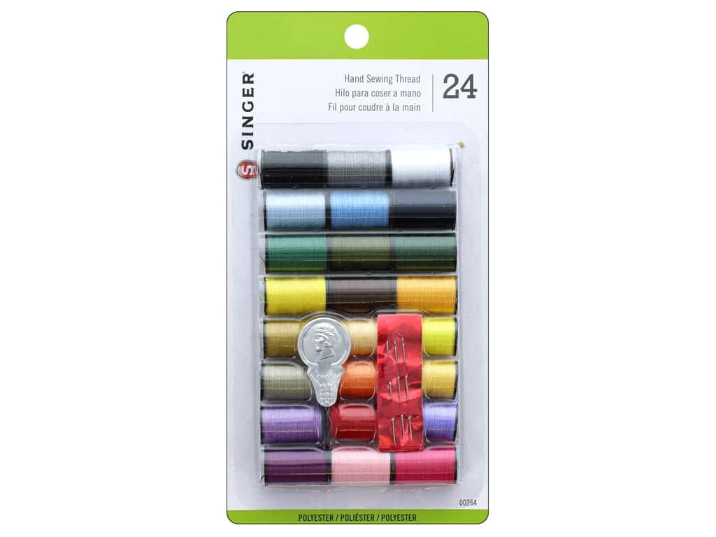 Singer Hand Sewing Hand Sewing Thread, Assorted Colors, 24 Ct (3 pack ...