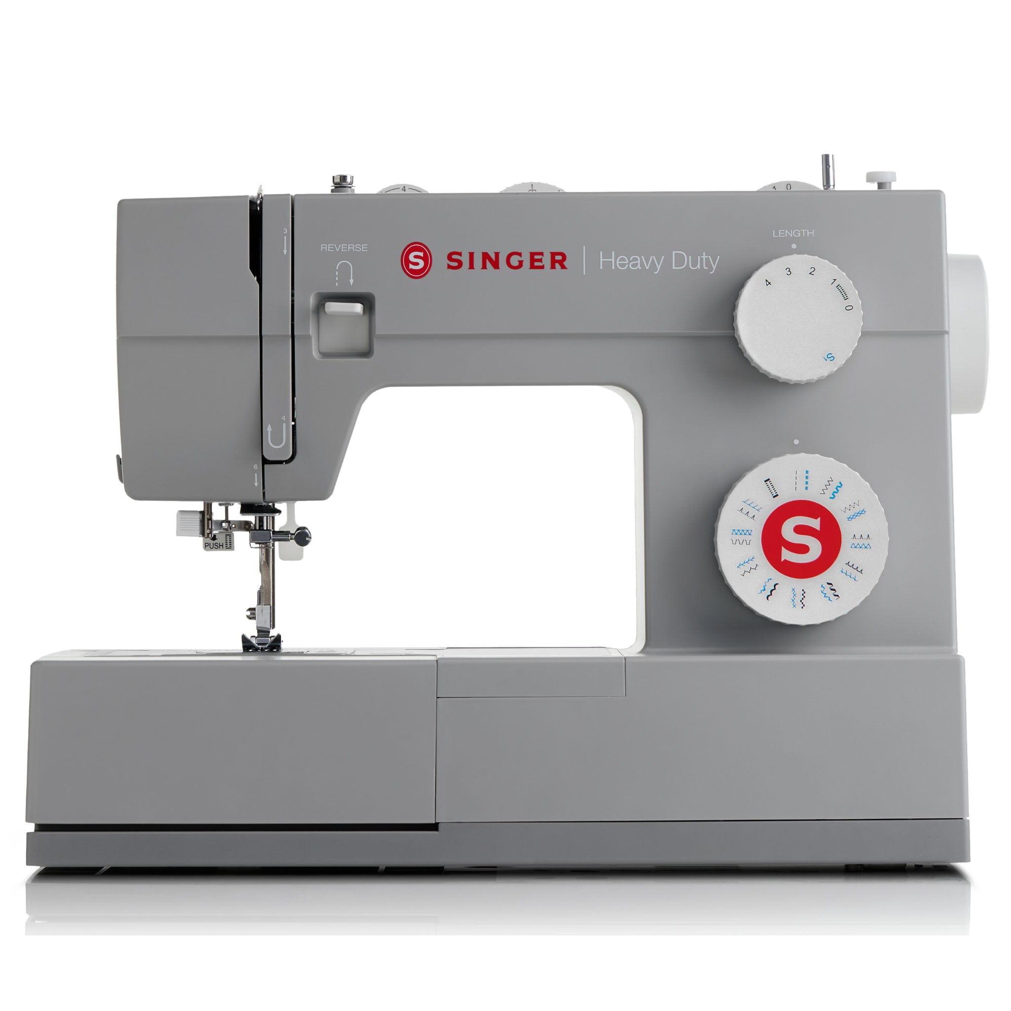 Singer Heavy Duty Gray Mechanical Sewing Machine with Accessories