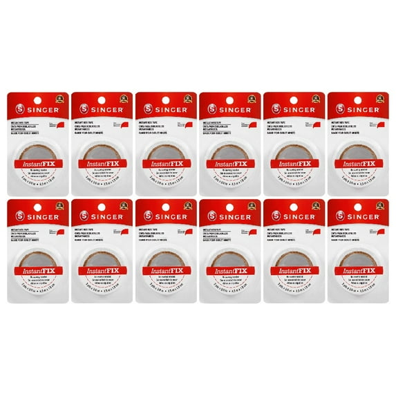 Singer Instant Hem Tape 5 yd x 3/4 in Clear, 12 Pack