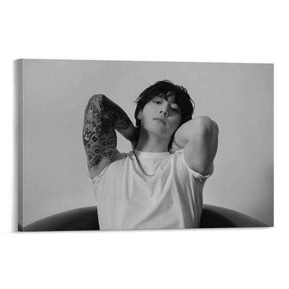 Singer Jung Kook Cool Poster Print Photo Art Painting Canvas Poster Home Decorative Bedroom Modern Decor Posters Gifts 16x24inch(40x60cm)